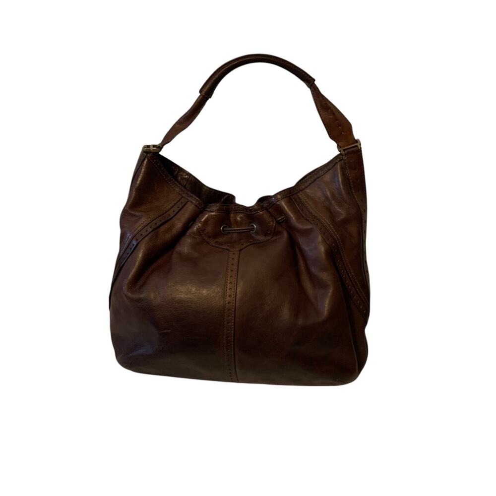 Cole Haan Sierra Laser Cut Brown Purse Bag - Picture 8 of 16